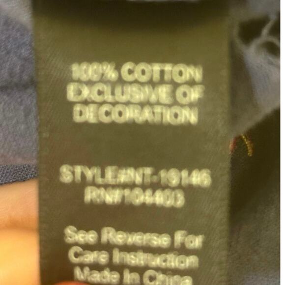 Altar’d State Indigo Blue Boho Top Sz. L - Picture 5 of 6